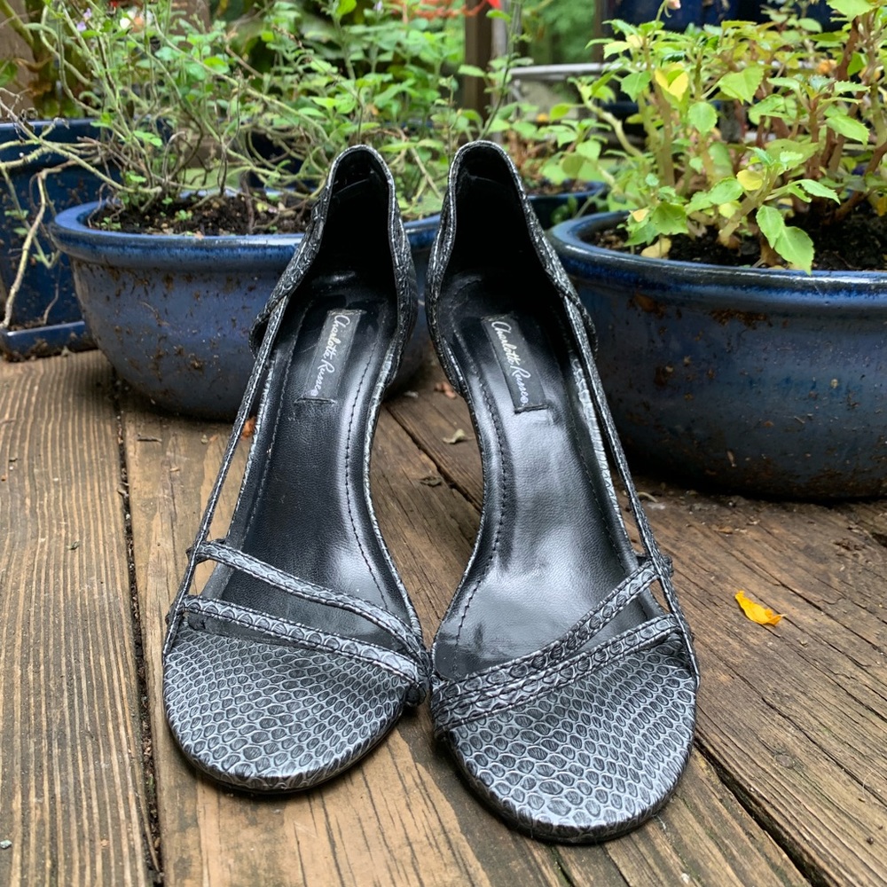 Faux Snake Skin Heels